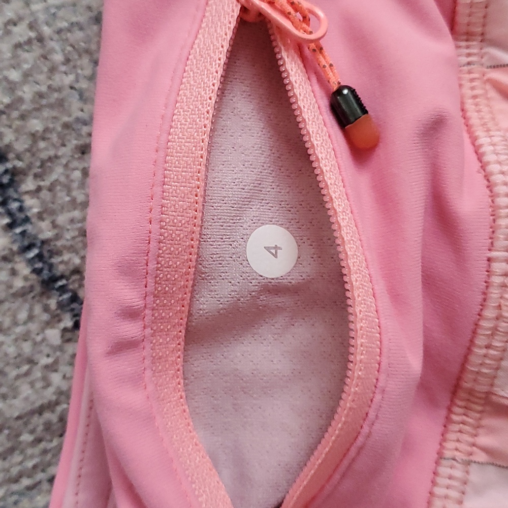 Lululemon Pace Setter Skirt Gros Gingham Bleached Coral / Pop Orange HTF sz4 - Picture 10 of 10